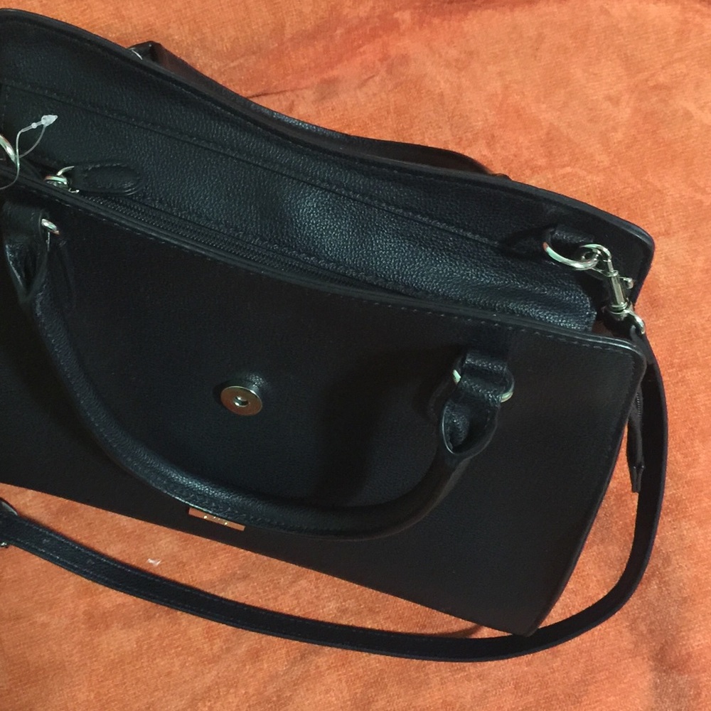 Black versatile hand carry / should hangbag - Picture 5 of 6